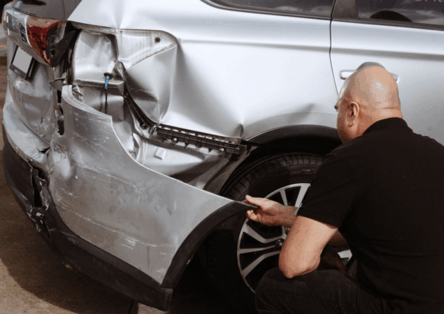Professional Car Body Repair Hillcrest technician restoring damaged vehicle body