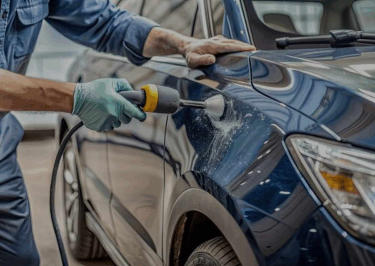 Professional Accident Panel Repairs Glenfield technician repairing damaged vehicle panel